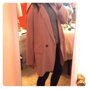F21 Oversized Blazer Blush Pink